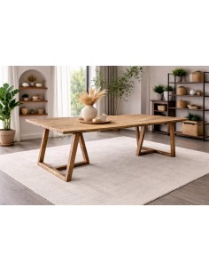 TABLE EN TECK RECYCLE NIMAS